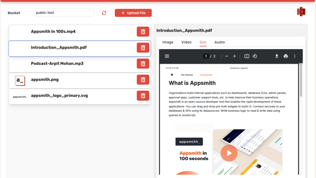 S3 File Explorer | Appsmith Community Portal